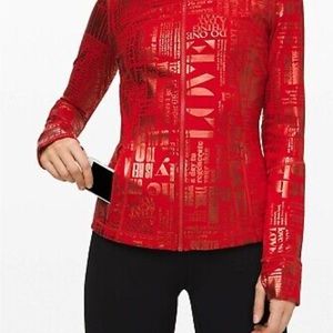 Lululemon define jacket 20 year manifesto foil red like new Sz 4 worn 2x